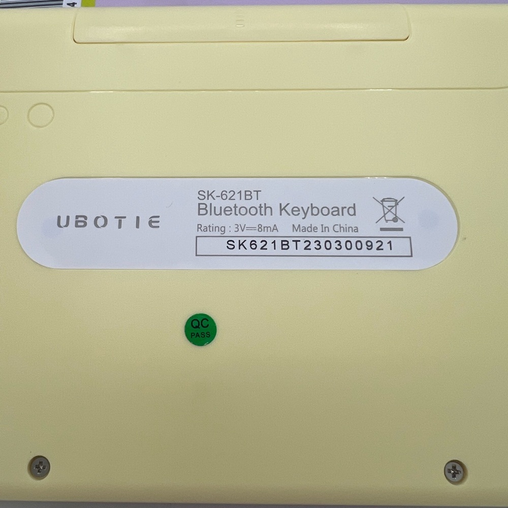 UBOTIE Bluetooth Portable Computer Keyboard Mini Wireless (Colorful Yellow) - Picture 11 of 16